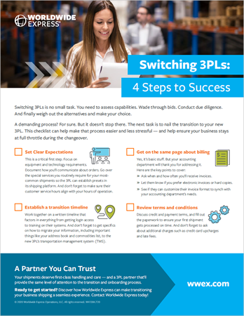 Switching 3PLs: 4 Steps to Success